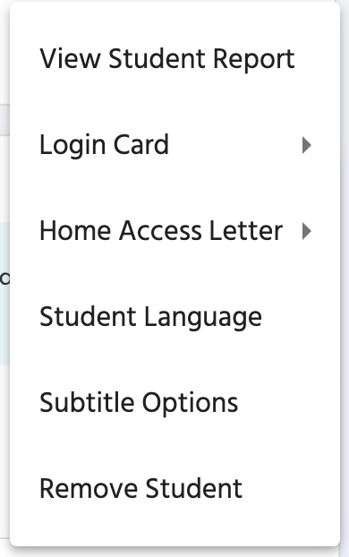 Student Zorbit's and Mathstoria Login Cards & Home Access Letters