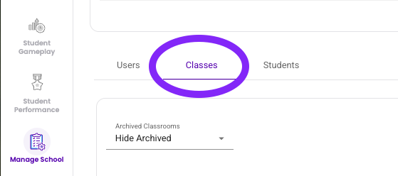 School Admin: Archiving Classes